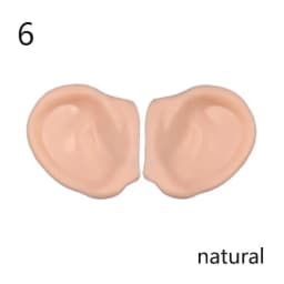 1Pair Blyth Doll Elf Ears Toy White Natural Tan Dark And Super Black Skin Only Ears No Doll Artificial Ear Accessories