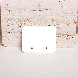 50PCS 4.5x3.5cm White Brown Black Horizontal Display Cards For Jewelry Stud Earrings Cardboard Small Business Packaging Supplies