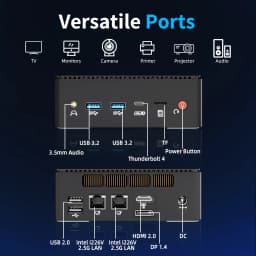 Eglobal 14th Gen Ultra 5 125H Mini PC Compact for Office Home 16G DDR5 RAM 512G NVMe SSD Windows 11 HD DisplayPort Type-C Wifi6