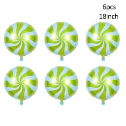 6Pcs Large Christmas Balloons Candy Cane Foil Balloon Christmas Windmill Candy Globos Kids Toy New Year Christmas Decorations