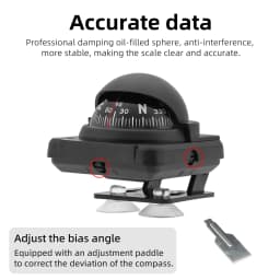 Multifunctional Compass Portable Compact Navigation Device Universal Outdoor High Precision Compass For Car Boat Moto Bicycle