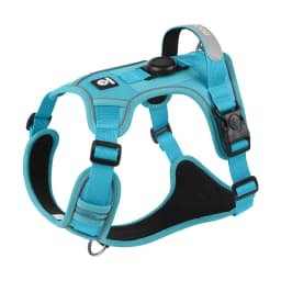 No Pull Dog Harness with AirTag Holder, Handle & Front Clip- Adjustable Reflective Soft Padded Dog Harness Vest for Walking, Tra