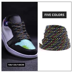 New Twill Two-Tone Shoelaces for Sneakers Flat Shoelace Pattern Premium Colorful Shoe Laces Athletic Unisex Shoestring 1pair