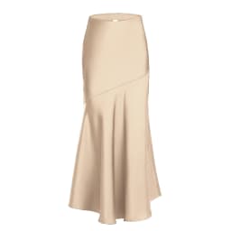 Summer Elastic High Waist Solid Color Elegant Satin Long Skirt For Women 2024 Fashion Bodycon Office Lady Skirts