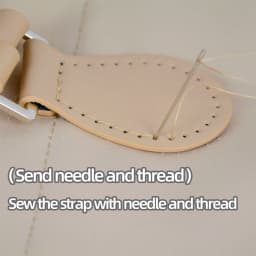 1 Pair of Multifunctional Hand Stitched Sewn Leather Bag Straps Handles Replacements for Single Shoulder Held Bags Accessories