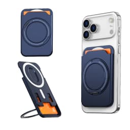 360 Rotating Ring Stand For Magsafe Magnetic Card Holder Wallet Case For iPhone 17 Pro Max 16 15 For Samsung S25 S26 Ultra