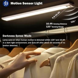 LED Motion Sensor Light Under Counter Lighting Wireless USB Rechargeable Kitchen Night Lights Magnetic 3-Colors Bedroom Lighting
