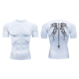 Graphic Compression Shirts for Men Short Sleeve Rash Guard Gym Workout Tshirt Tees Athletic Quick Dry Baselayer Undershirts Tops
