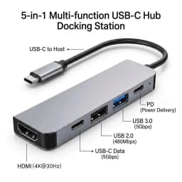 USB C Hub To 4K HDMI-Compatible USB 3.0 2.0 Type C PD Charging Dock for MacBook IPad Samsung S10 Dex TV Mouse Keyboard U Disk