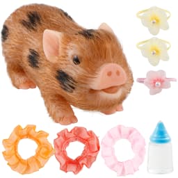 Lifelike Pig Doll Mini Reborn Piglet Stretchy Realistic Soft Cute Piggy Full Silicone Body Piggy Toys Kid Christimas Dolls Gift