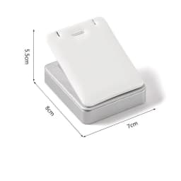 White PU Leather Bust Jewelry Display Stand Holder Bracelet Earring Necklace Ring Jade Counter Pendant Neck Model Organizer Rack