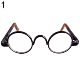 5.5cm Plush Doll Glasses For 10cm Cotton Dolls Round Frame Eyeglasses Dolls Mini Plush Animal DIY Clothes Accessories