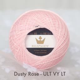 Rhapsody Premium Size 80 Cotton Crochet Thread 100% Egyptian Mercerized Singed 13 Colors 10G Tatting Needlepoint Bobbin Lace