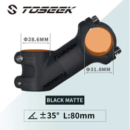 Toseek Stem MTB Carbon + Aluminum Mtb Handlebar Stem Bike Power 31 8mm Bicycle Handlebar Table 10 17 25 35 Degree Stem Bike Part