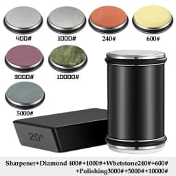 Rolling Knife Sharpener Magnetic Knife Holder Diamond Sharpening Stone Kit with 15 and 20 Degrees Angle Roller Kitchen Accessory