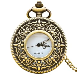 Retro Bronze Steampunk Openwork Flip Quartz Boys' And Girls' Student Necklace Commemorative Pocket Watch