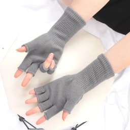 7 Colors Long Gloves Fingerless Knitted Gloves for Men Women Warm Stretch Elastic Winter Outdoor Mitten Cycling Accessories