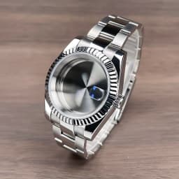 36mm/39mm Fluted Bezel NH35 Case For SK DJ Replacemet Part Sapphire Glass Stainless Steel Fit Nh35 Nh36 Movement Watch Case NH35