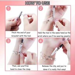 Easy Install Bracelet Fasteners Tool,Release Hand Bracelet Helpers,Jewelry Assistance Fastener Tool for Bracelet Linking Tool