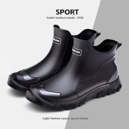 New Outdoor Non-slip Light Shoes Men Rain Boots Waterproof Rubber Fishing Shoes Durable Waterproof Rubber Fishing Shoes 39-45