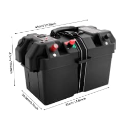 Battery Box Boat Multifunctional Battery Box for Boat Motor with Double USB Connection Battery Box Voltage Monitoring for Marine