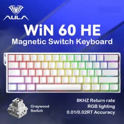 AULA WiN 60 Magnetic Axis Keyboard RT Custom Mechanical Wired Connection for Gaming with Webdriver for 8K Response Rate