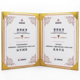 Gold/Silver Good Quality A4 Certificate Shell Wedding Ceremony