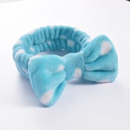 Stripe Polka Dots Leopard Coral Fleece Soft Headband Cross Top Knot Hairband Women Girls Wash Face Spa Headwear Hair Accessories