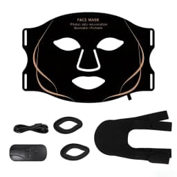 7 Color LED Face Mask with Neck Wireless Portable Red Light Therapy for Anti-Aging, Wrinkles, Skin Rejuvenation, Home Use