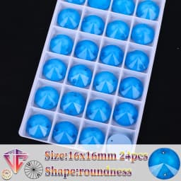 VC Neon Fluorescent Roundness Sew on Rhinestone Roundness Sewing Diamond Glass Diamond Flatback DIY Accessories Wedding