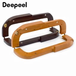 Deepeel 25*8.5cm Square Wooden Bag Handle Kiss Clasp Handbag Purse Frame Closure DIY Handmade Wallet Sewing Brackets Supply