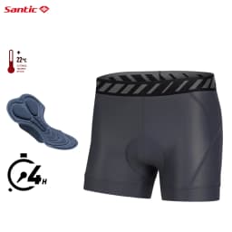 Santic Men's Cycling Shorts Breathable and Quick Drying Cycling Underwear Shock Absorbing Cushion Cycling Shorts for 4 Hours