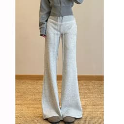 Lady High Waist Solid Thin Flared Pants Classic Fashion Girls Straight Leg Sweatpants Women Korean Comfortable Trousers