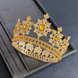 Crystal Queen Bridal Crown For Women Luxury Full Circle Wedding Tiara Pageant Prom Headpiece Wedding Bride Hair Accessories