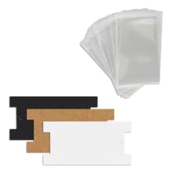 50pcs 10x5cm White Black Craft Paper Anklet Cardboard Bracelet Display Holder DIY Jewelry Packing Card Small Business Packages
