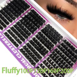 30rows Lash Clusters DIY Spiky Cluster Lashes Mixed Styles Fluffy Volume Clusters Lashes Fluffy Individual Eyelashes Extension