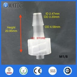 ‌Polypropylene Luer Lock Connector 10Pcs | 1/16'' Barbed Female Tapered Fitting for Syringe/Lab | Free Shipping