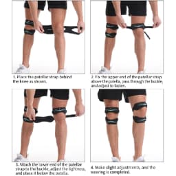 Patella Tendon Knee Strap - Knee Support Braces with Open Patella, Neoprene Lightweight Stabilizer for Women Men,Running,Sports