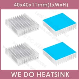 WE DO HEATSINK 40x40x11mm Without or With Thermal Pad 3D Printer Parts Black Aluminum Heatsink for Nema17 42 Stepper Motor