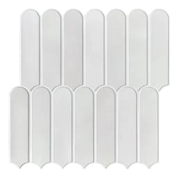 1/10pcs 3D Fish Scale Tile Sticker, Self-adhesive 3D Green Tile Backsplash for Kitchen Bathroom, Water Mold Resistant, 30x30cm