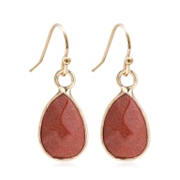 Waterdrop Natural Stone Dangle Labradorite Earrings for Women Newly Designed Female Daily Wear Wholesale Dropshiping