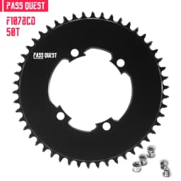 PASS QUEST 107BCD Bicycle Chainring 42T-58T Close Disc Black Chainwheel Narrow Wide Teeth forAXS Sprocket for Sram FORForce Aero