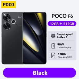 POCO F6 Smartphone Snapdragon®8s Gen 3 50MP Camera 6.67" 1.5K 120Hz DotDisplay 90W charging 5000mAh 5G NFC