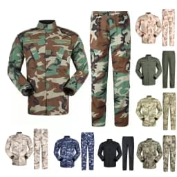 New Hot Durable and Wear-resistant Men's Camo ACU Uniform 2PC Set Training Wear Security Officer Uniforms