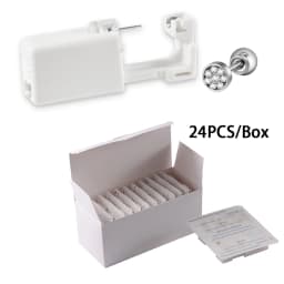 24PCS/Box Disposable Sterile Ear Piercing Unit Ear Cartilage Tragus Helix Piercing Gun More Safety Piercer Tool For Piercing