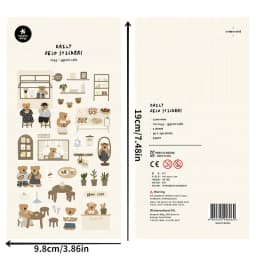 Korean Import Original Suatelier Ins Coffee Bear Paper Stickers Scrapbooking Diy Journal Stationery Sticker Cute Aesthetic Gift
