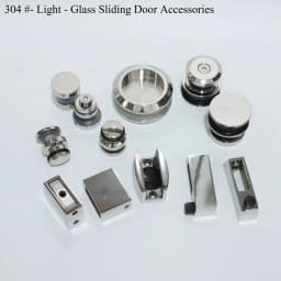 Shower Room Glass Sliding Door Hardware Kit Stainless Steel Sliding Door Pulley Bathroom Accessories