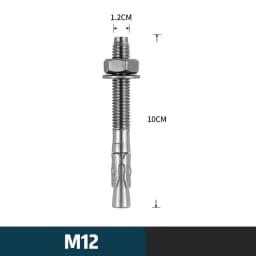 Rock Climb Anchor Point Piton Nut Anchor Bolt Hanger Plate Expansion Nail 304 Stainless Steel Caving Belay Rigging M8 M10 M12