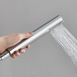 Brushed Golden Hand Held Shower Head Black Handshower Head Plastic Head Faucet Accessory Single Function
