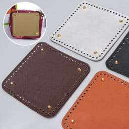 Square Bottom for DIY Knitted Bag PU Leather Bag Accessories Handmade Bottom DIY Crochet Bag Bottom Handbag Parts